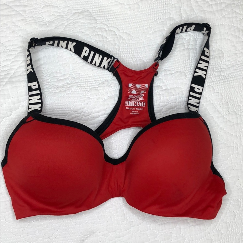 Pink padded bra